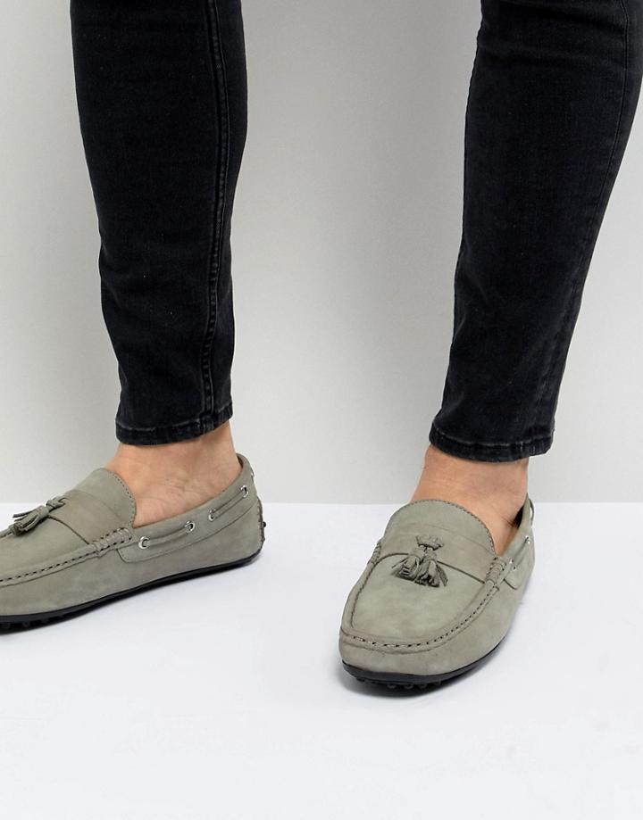 Kurt Geiger London Matthew Nubuck Loafers In Gray - Gray