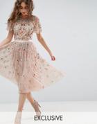 Needle And Thread Starburst Embellished Midi Dress - Pink