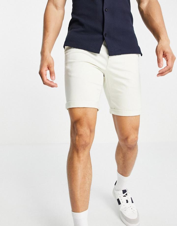 New Look Chino Short In White
