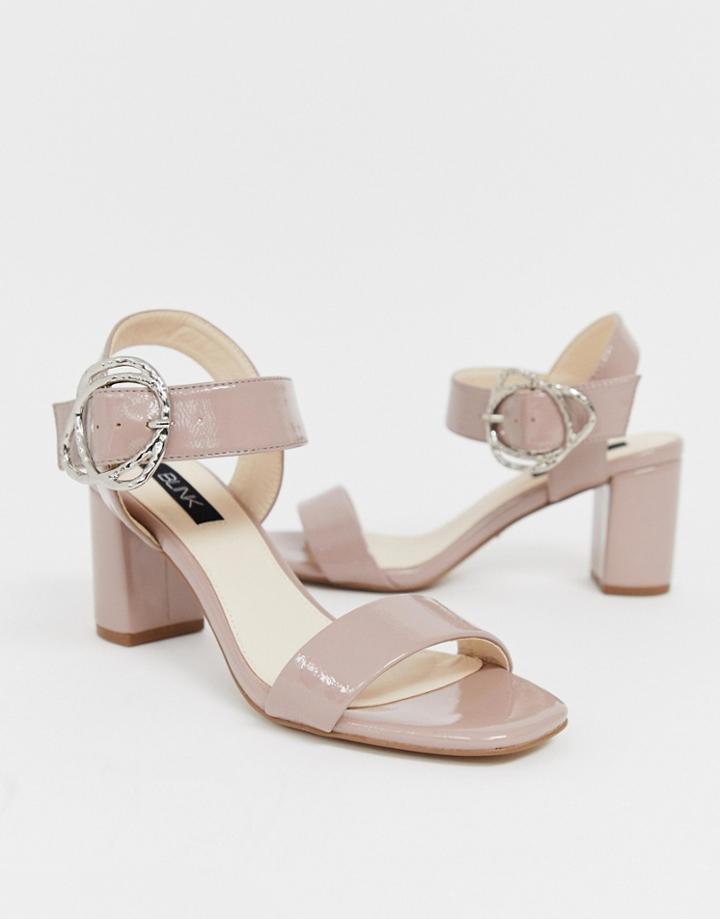 Blink Block Heeled Sandals - Beige