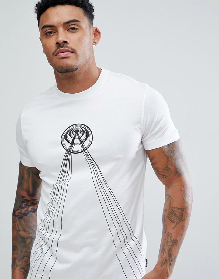 Diesel T-diego-tb Laser Print T-shirt With Back Print - White