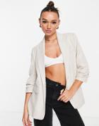 River Island Natural Dad Blazer In Beige - Part Of A Set-neutral