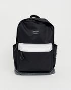 Jack & Jones Contrast Backpack In Monochrome With Branding - Black
