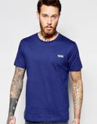 Wood Wood T-shirt With Ww Chest Logo In Navy - Navy