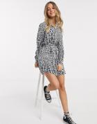 Parisian Shirt Dress In Mock Croc Print-multi