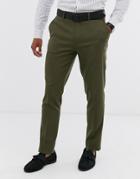 Asos Design Skinny Suit Pants In Olive Green