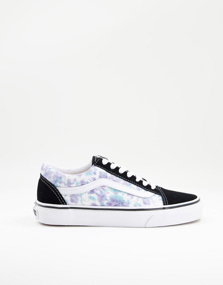 Vans Old Skool English Lavender Tie Dye Sneakers In Multi