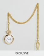 Reclaimed Vintage Gold Pocket Watch With Subdial - Gold