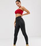 Fashionkilla Coated Legging In Black