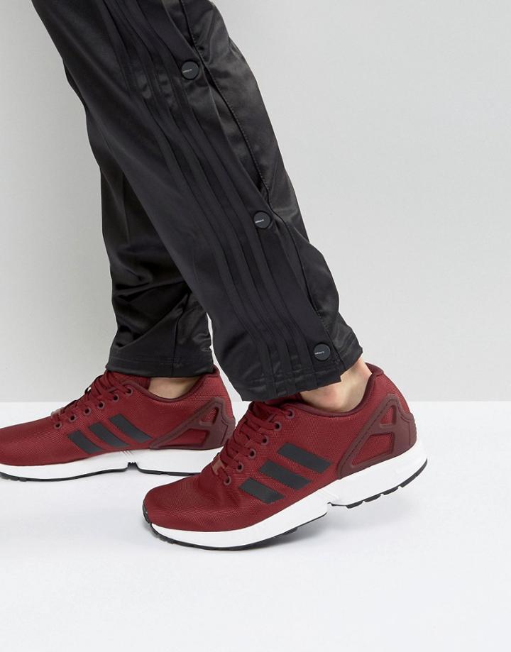 Adidas Originals Zx Flux Sneakers In Red - Red