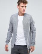 Esprit Knitted Bomber Jacket - Gray