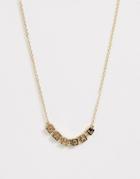 Skinny Dip Badgal Charm Necklace - Gold