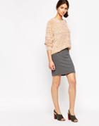 Ganni Moscow Tailor Gray Skirt - Smoked Pearl