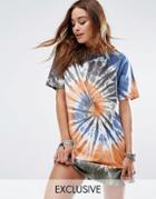 Reclaimed Vintage Oversized T-shirt Dress In Tie Dye - Multi