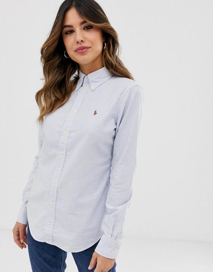 Polo Ralph Lauren Classic Stripe Oxford Shirt-blue