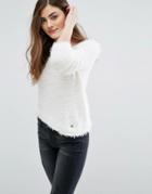 Only Soft Perfect Textured Knit Sweater - White