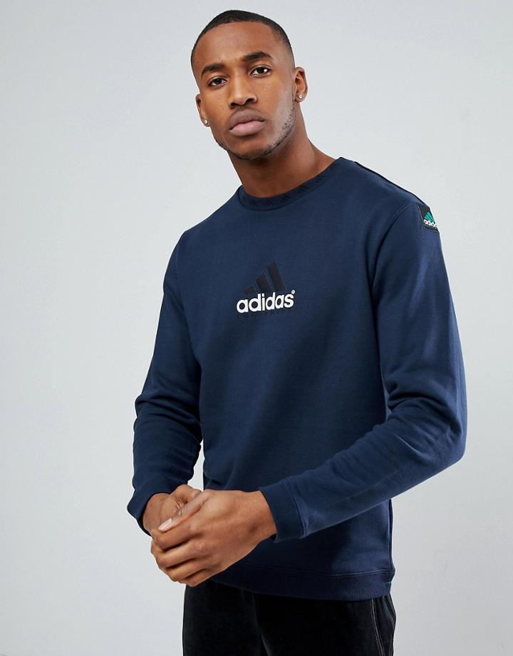 Adidas Originals Equipment Crewneck Sweatshirt Bk7666 - Navy