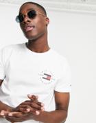 Tommy Hilfiger Circle Chest Corp Logo T-shirt In White