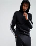 Asos Hoodie With Reflective Taping - Black