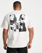 Pull & Bear The Beatles Rooftop Concert T-shirt In Ecru-neutral
