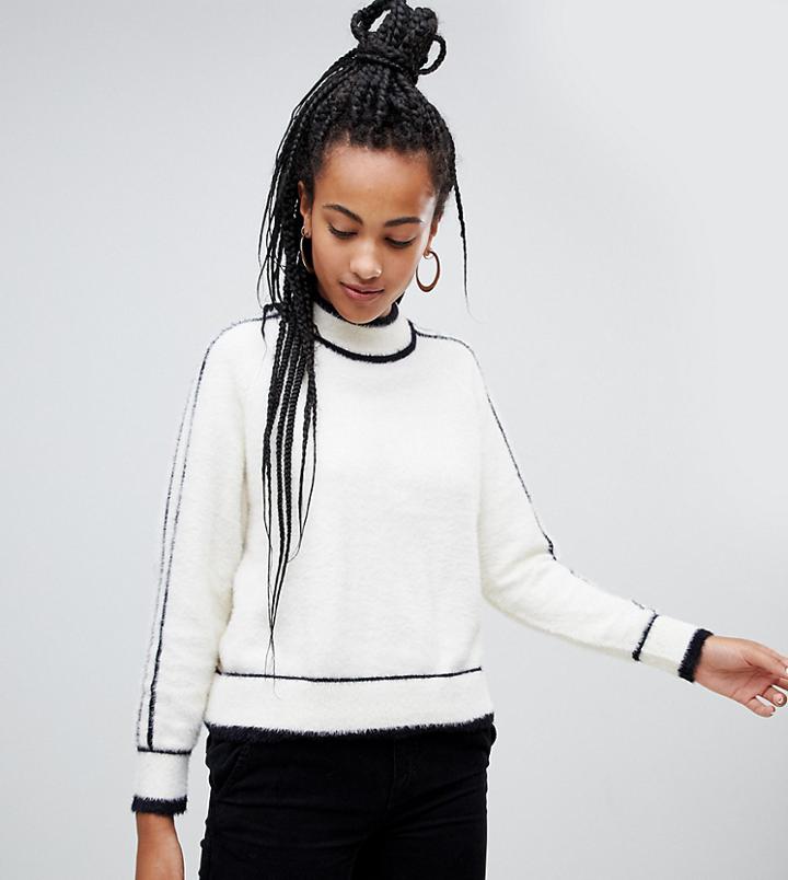 Mango Contrast Stripe Piping Sweater