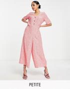 Nobody's Child Petite Wide Leg Jumpsuit In Pink Squiggle Print