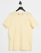 Selected Homme T-shirt With 'nice' Print In Yellow In Organic Cotton