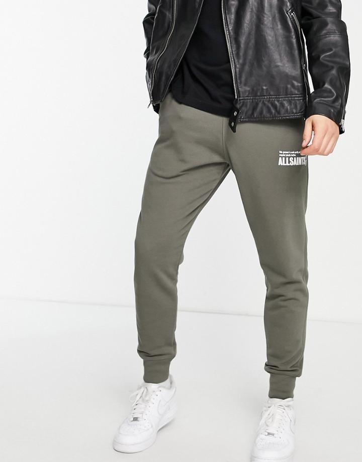 Allsaints Alna Sweatpants In Khaki-green