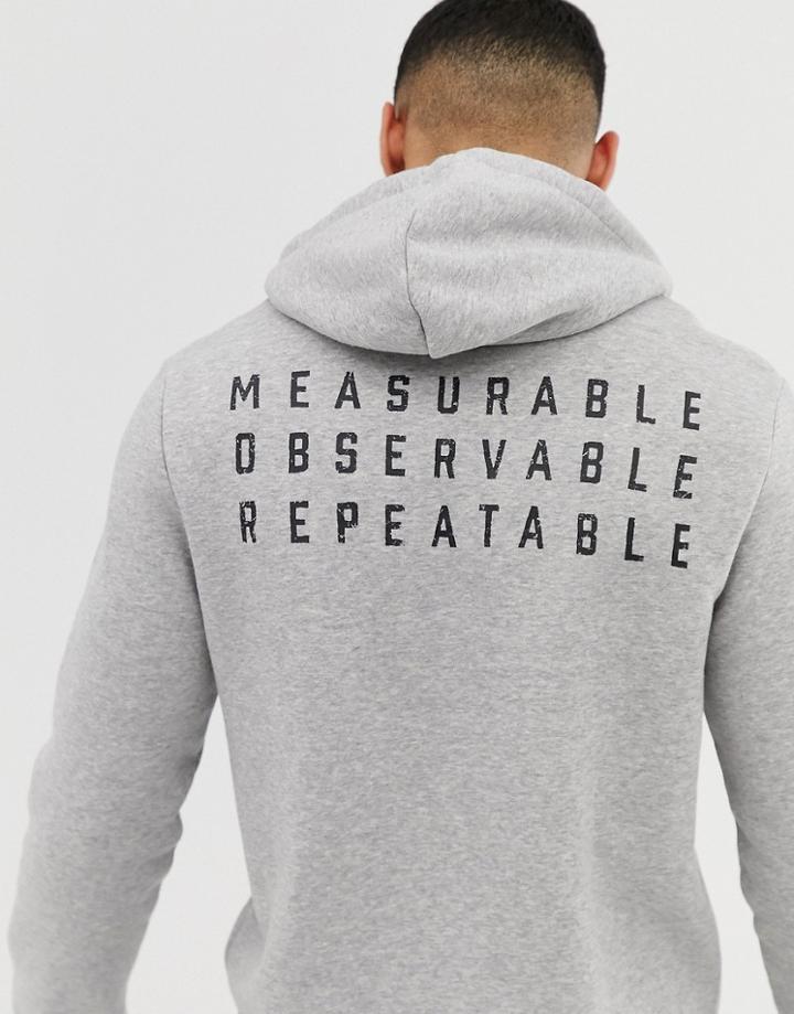 Reebok Crossfit Logo Hoodie In Gray