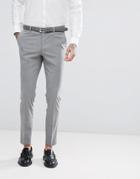Harry Brown Plain Stretch Skinny Suit Pants - Gray