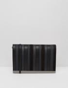 Aldo Contrast Stripe Black Cross Body Bag With Metal Bar Detail - Blac