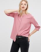 Only Fallow Button Through Shirt - Pink