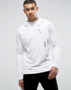 D-struct Distressed Hole Sweat - White