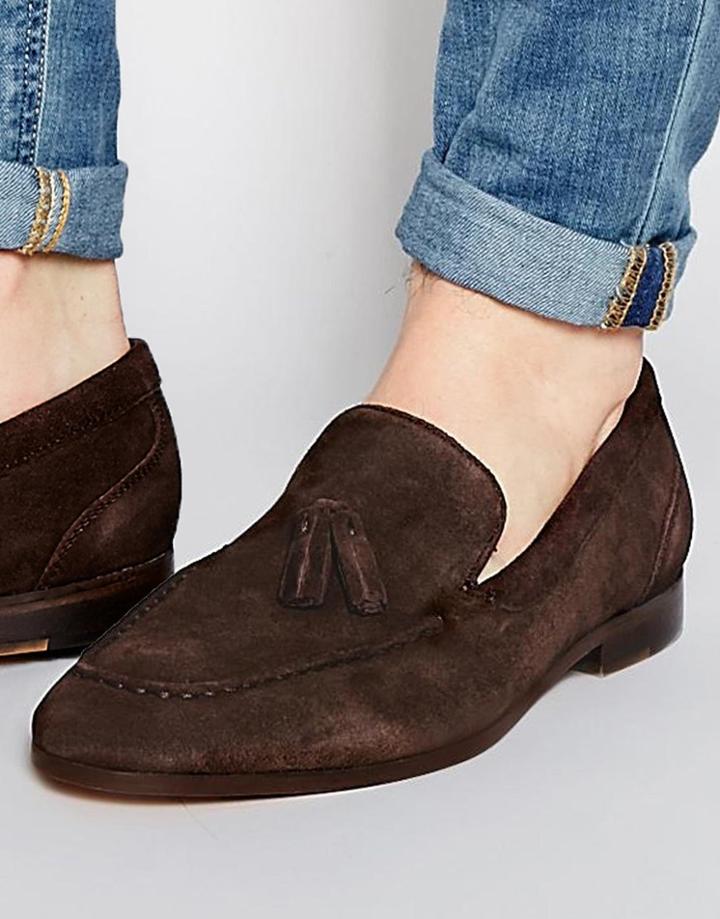Kurt Geiger Coleman Tassel Loafers - Brown