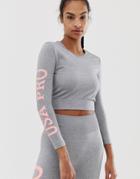 Usa Pro Crop Sweater - Gray