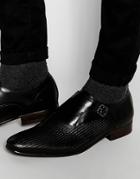 Aldo Kadien Woven Leather Monk Shoes - Black