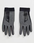 Nike Football Academy Hyperwarm Gloves In Grey