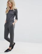 J.d.y Relaxed 3/4 Sleeve Jumpsuit - Gray