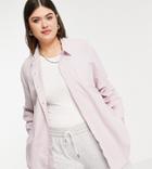 Cotton: On Curve Shirt In Purple Check