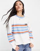 Quiksilver Spot Explorer Sweatshirt In White Stripe