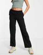 Weekday Cleo Recycled Tailored Straight Leg Sweatpants In Black