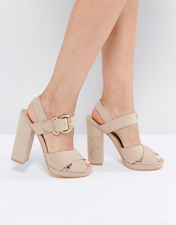 Truffle Collection Chunky Xover Platform Sandal - Blue