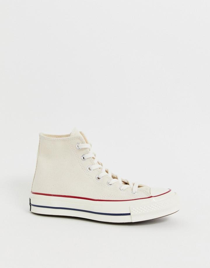 Converse Chuck 70 Hi Canvas Sneakers In Parchment-white
