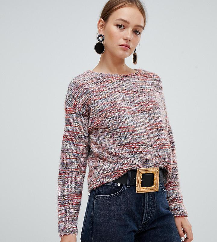 New Look Textured Stripe Sweater In Multi