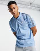 Guess Slim Fit Polo In Blue With Small Logo