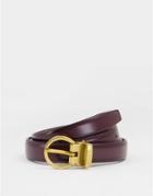 Asos Design Waist And Hip Skinny 70s Belt In Brown