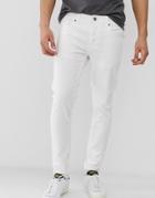 Only & Sons Skinny Fit Jeans In White Denim - White