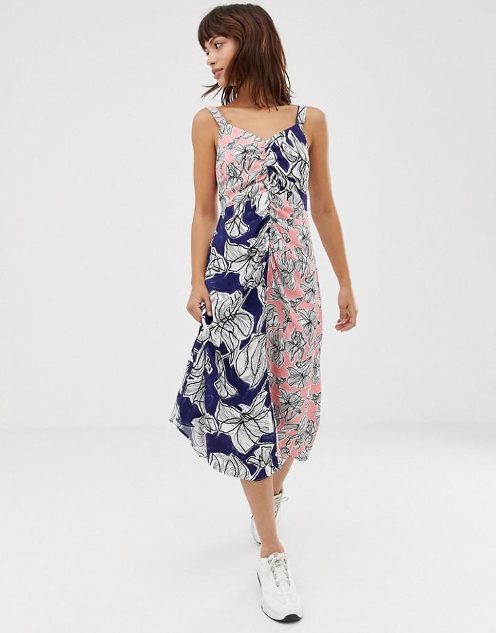 Asos White Mixed Floral Cami Dress - Multi