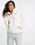 Columbia Bundle Up 1/2 Zip Hoodie In Cream-neutral