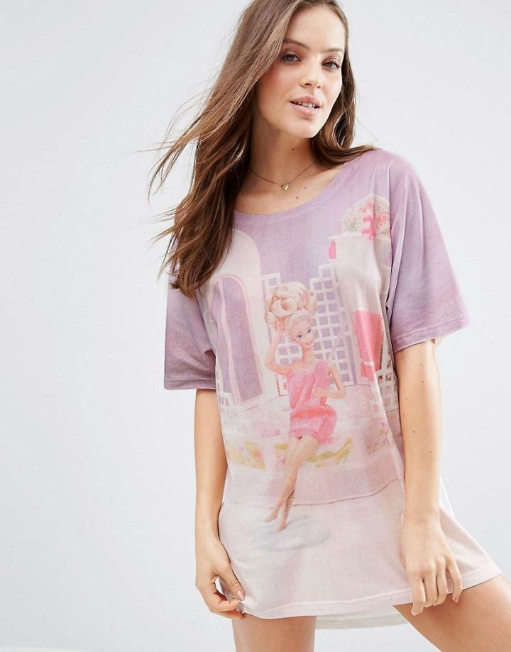 Asos Barbie Hot Tub Sleep Tee - Multi